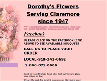 Tablet Screenshot of dorothysflowersonline.com